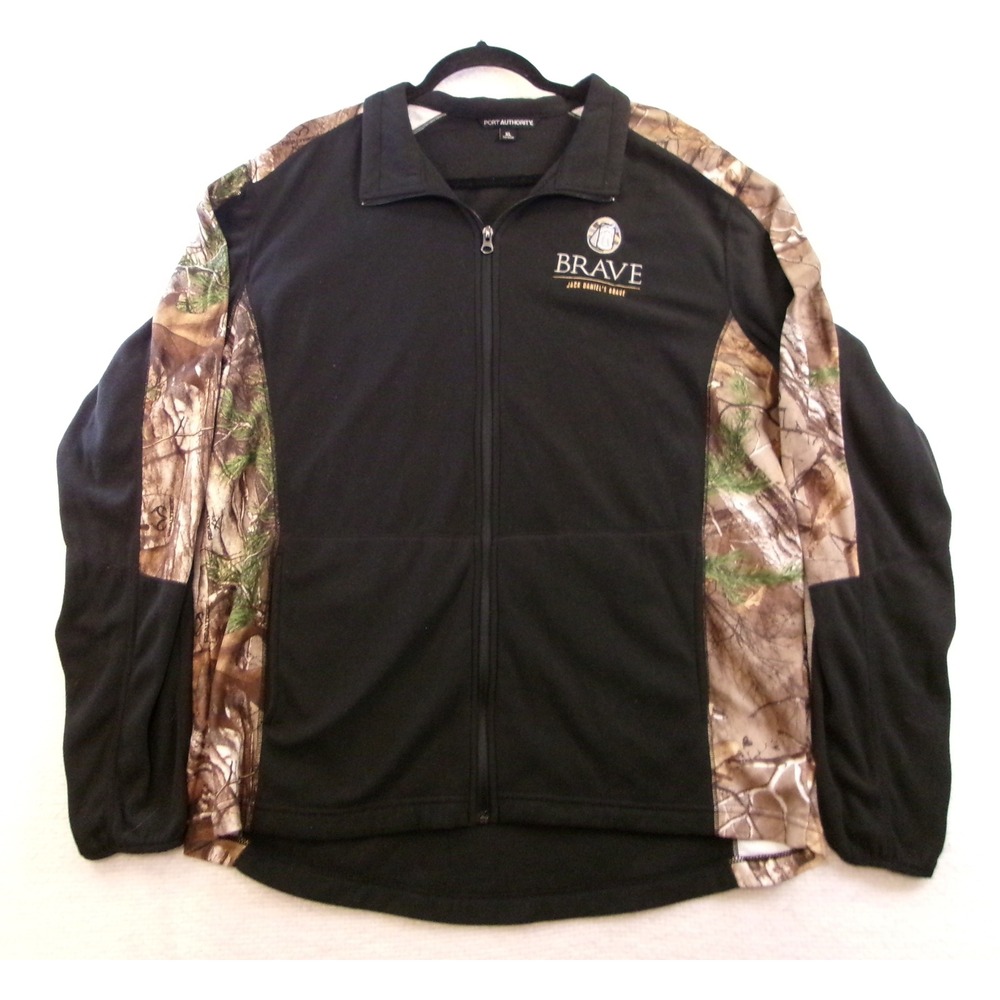 Port Authority Jacket XL Jack Daniels BRAVE Veterans‎ Group Fleece RealTree Camo